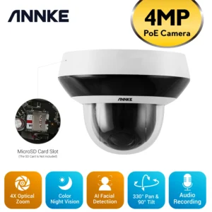 ANNKE 4MP Super HD PoE Network PTZ IP Security Camera