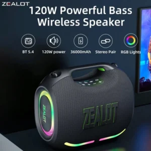 ZEALOT ZE01 120W Wireless Speaker With Carry Handle