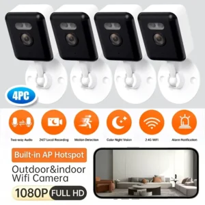 4PC Smart 1080p Wi-Fi Smart HD Home Security Camera